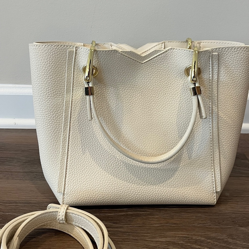 Steve Madden White Faux Leather Bag
